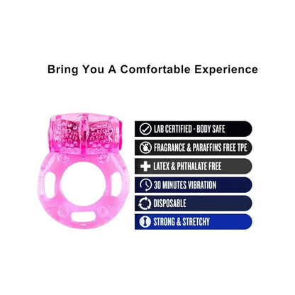 Vibrating Cock Ring Vibrator Silicone Penis Ring with Clit Stimulator Intimate Sex Toys Men