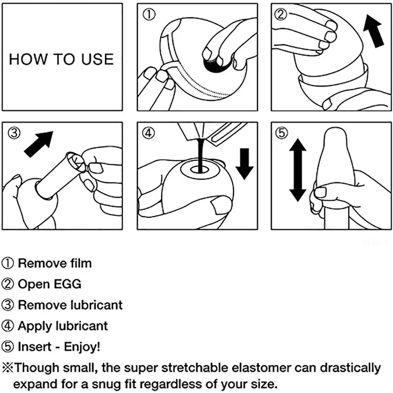 Euphoria Egg- Vagina  Soft Silicone Male Masturbator Man Penis  Sex Toys Mens